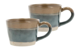Mok Villa Collection Evig Blue Brown 0,35 L (Set van 2)