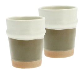 Tasse Villa Collection Evig Brown Cream 0,35 L (Lot de 2)