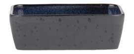 Plat et Saladier Bitz Gastro Rectangular Noir Bleu 19 x 14 cm (2 Pièces)