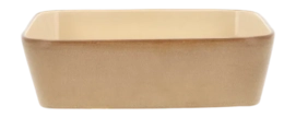 Plat et Saladier Bitz Rectangular Wood Sand 28 x 21 cm (2 Pièces)
