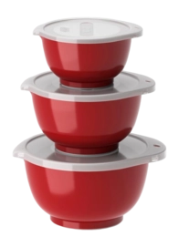 Mixing Bowl Set Rosti Margrethe Mini Red (Set of 3)