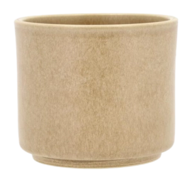 Bloempot Villa Collection Leer Cream 13 x 11 cm