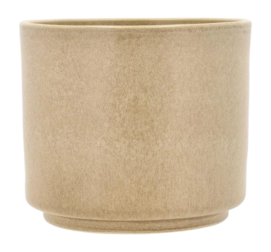 Bloempot Villa Collection Leer Cream 17 x 15 cm