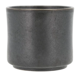 Bloempot Villa Collection Leer Black Metallic 15 x 13 cm
