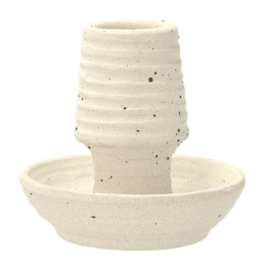 Kaarshouder Villa Collection Elv Offwhite 8,5 x 8 cm
