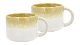 Tasses à Expresso Villa Collection Styles Yellow Cream 8 cl (Lot de 2)