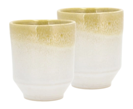 Mok Villa Collection Styles Yellow Cream 0,18 L (Set van 2)