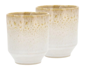 Mug Villa Collection Styles Cream Sand 0.18 L (Set of 2)