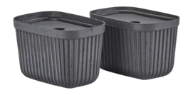 Storage Container Zone Denmark Pulp Black 23 x 15 cm (2-piece) '25