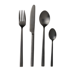 Bestekset Bitz Black Satin Finish (24-delig)