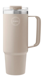 Thermobecher AYA&IDA Thermocup with Straw Cream Beige 885 ml