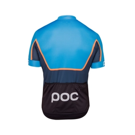 Fietsshirt POC Men Essential Road Block Jersey Furfural Multi Blue