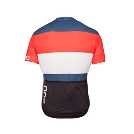 Fietsshirt POC Men Essential Road Logo Jersey Prismane Multi Red