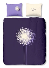 Parure de Lit Good Morning Wish Violet Coton