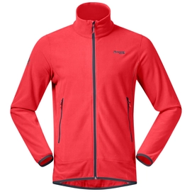Gilet Bergans Men Lovund Fleece Fire Red Solid Dark Grey