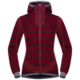 Vest Bergans Women Hollvin Wool Bordeaux Wine Striped