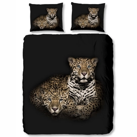 Dekbedovertrek Good Morning Leopard Black Katoen