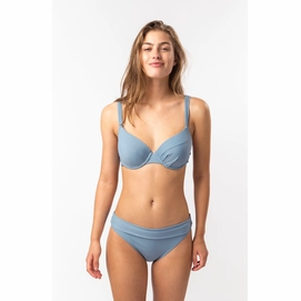 Bikini Barts Women Solid Wire Blue