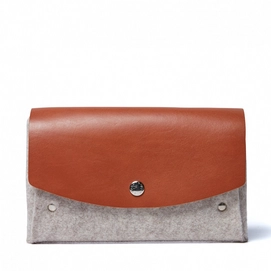 Clutch Castelijn & Beerens Renee Lily Vilt Lichtbruin