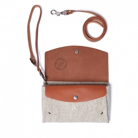 Clutch Castelijn & Beerens Renee Lily Vilt Lichtbruin