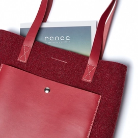 Draagtas Castelijn & Beerens Renee Babette Shopper Vilt Rood