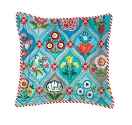 Zierkissen Pip Studio Fairy Tiles Türkis Perkal (45 x 45 cm)