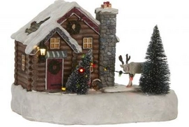 Luville Deers House White Battery Operated