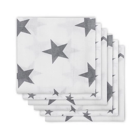 Hydrofiele luier Jollein Little Star Anthracite (6-delig)
