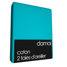 2 Taies d'Oreiller Damai Turquoise (Coton)-60 x 70 cm