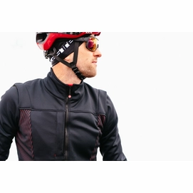 Fietsjack Castelli Men Espresso V Jacket Light Black Red