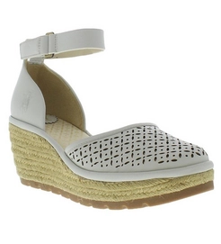Fly London Leather Sandalettes Offwhite