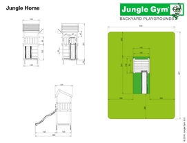 Speelset Jungle Gym Jungle House + Climb X'tra Rood