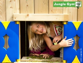 Speelset Jungle Gym Jungle Playhouse + Platform L Geel