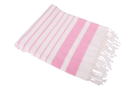 Serviette de Hammam Lignes Aqua Rose