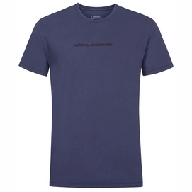 T-Shirt National Geographic Men Garment Dyed Navy Blue-XL