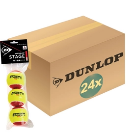 Balles de Tennis Dunlop Stage 3 Red 3 Polybag (Boîte de 24x3)