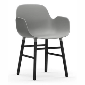 Stoel Normann Copenhagen Form Armchair Black Oak Grey