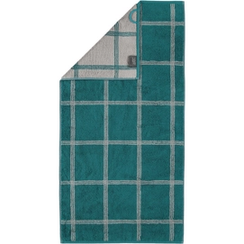 Handtuch Cawö Two-Tone Grafik Emerald (3er Set)