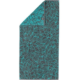 Handdoek Cawö Brilliant Flowers Turquoise (set van 3)