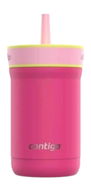 Gobelet Isotherme Contigo Leighton Enfant avec Paille Fuchsia Rose 420 ml