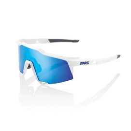 Zonnebril 100% Speedcraft Matte White HiPER Blue Multilayer Mirror