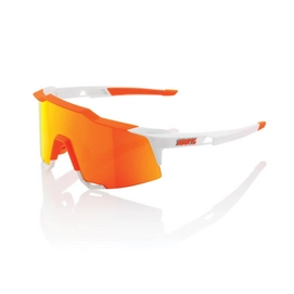 Zonnebril 100% Speedcraft Soft Tact White HiPER Red Multilayer Mirror