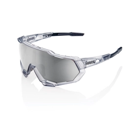 Zonnebril 100% Speedtrap Translucent Grey HiPER Silver Mirror