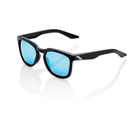 Zonnebril 100% Hudson Matte Black HiPER Blue Multilayer Mirror