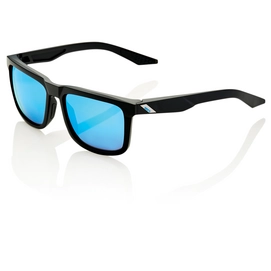 Zonnebril 100% Blake Matte Black HiPER Blue Multilayer Mirror