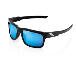 Zonnebril 100% Type S Matte Black HiPER Blue Multilayer Mirror