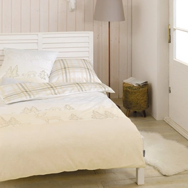 Bettwäsche Ibena Zeitgeist Naturburschen Beige Feinflanell