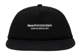Cap New Amsterdam Surf Association Name Unisex Black Denim