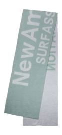 Scarf New Amsterdam Surf Association Fuzzy Name Denim Blue Bleached Blue