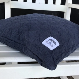 Housse de Coussin Décoratif Town&Country Iris Navy (50 x 50 cm)